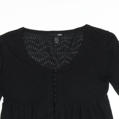 Womens UK Size S H&M Black Pullover Jumper