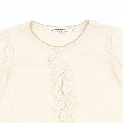 Womens UK Size S NAF NAF Beige Pullover Jumper