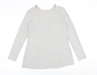 No Boundaries Girls Grey Polyester Jumper Dress Size 12-13 Years Round Neck Pullover - Love