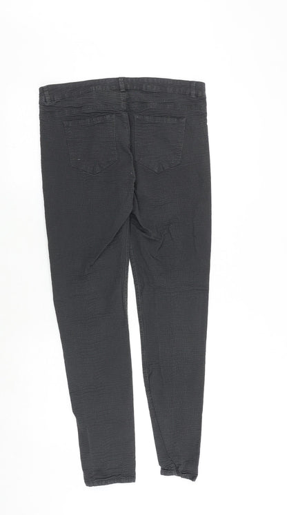 Womens UK Size 12 H&M Regular Fit Skinny Grey Jeans