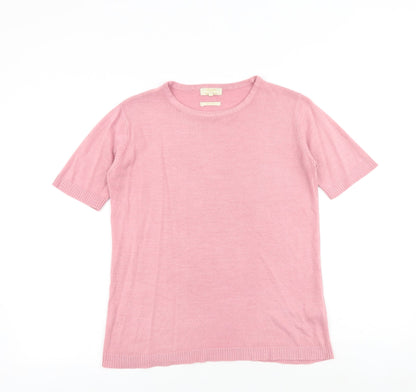Womens UK Size M SARAH HAMILTON Pink Pullover Jumper