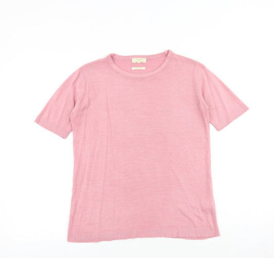 Womens UK Size M SARAH HAMILTON Pink Pullover Jumper