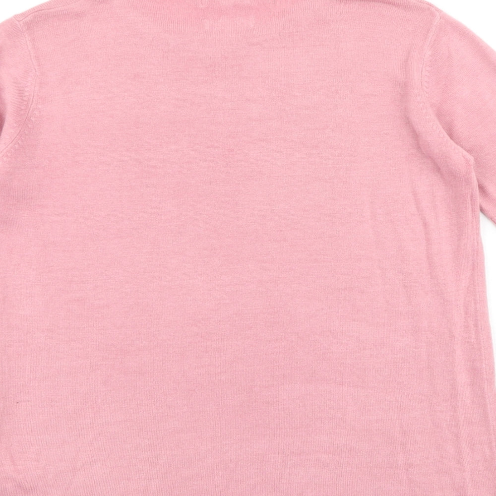 Womens UK Size M SARAH HAMILTON Pink Pullover Jumper