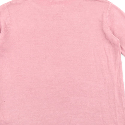 Womens UK Size M SARAH HAMILTON Pink Pullover Jumper