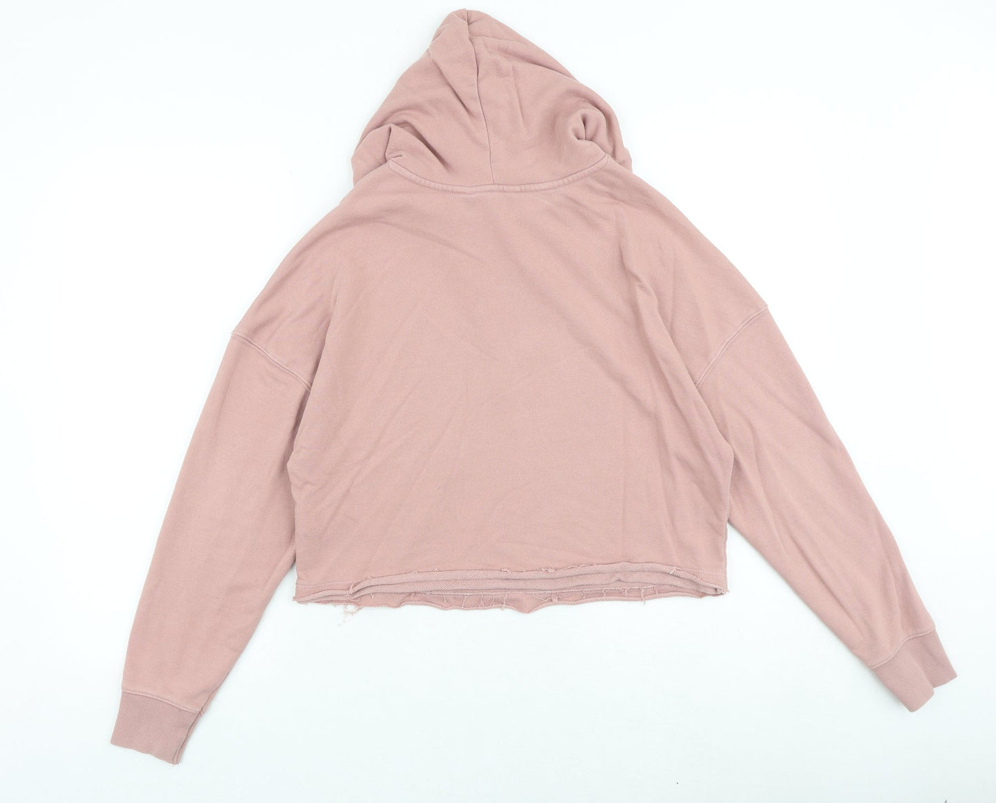 New Look Womens Pink Cotton Pullover Hoodie Size 10 Pullover