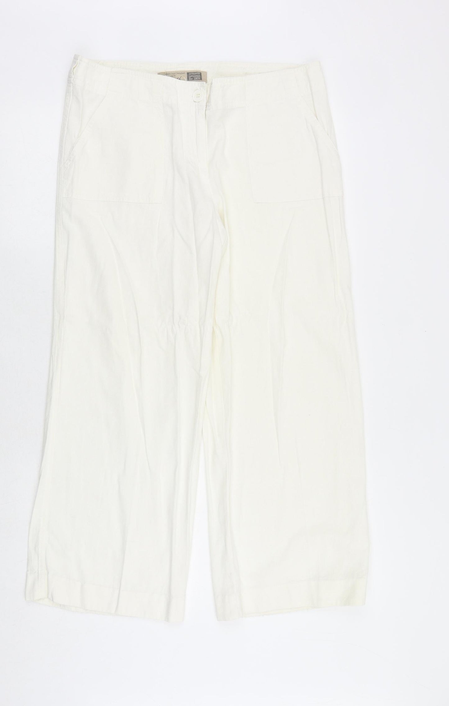 Womens UK Size 36 in South Regular Fit  White Trousers
