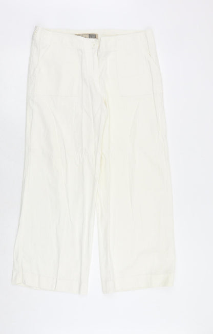 Womens UK Size 36 in South Regular Fit  White Trousers