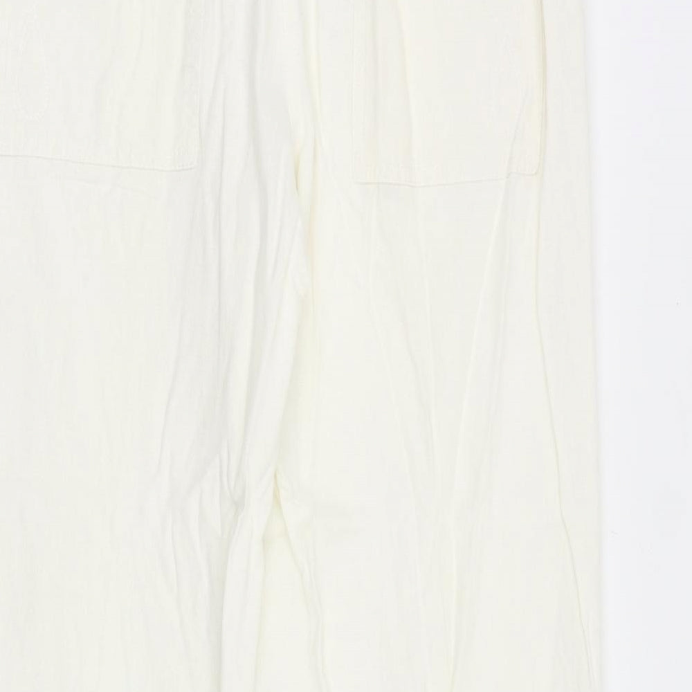 Womens UK Size 36 in South Regular Fit  White Trousers