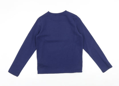 DOMYOS Girls Blue Cotton Pullover Sweatshirt Size 12 Years Pullover