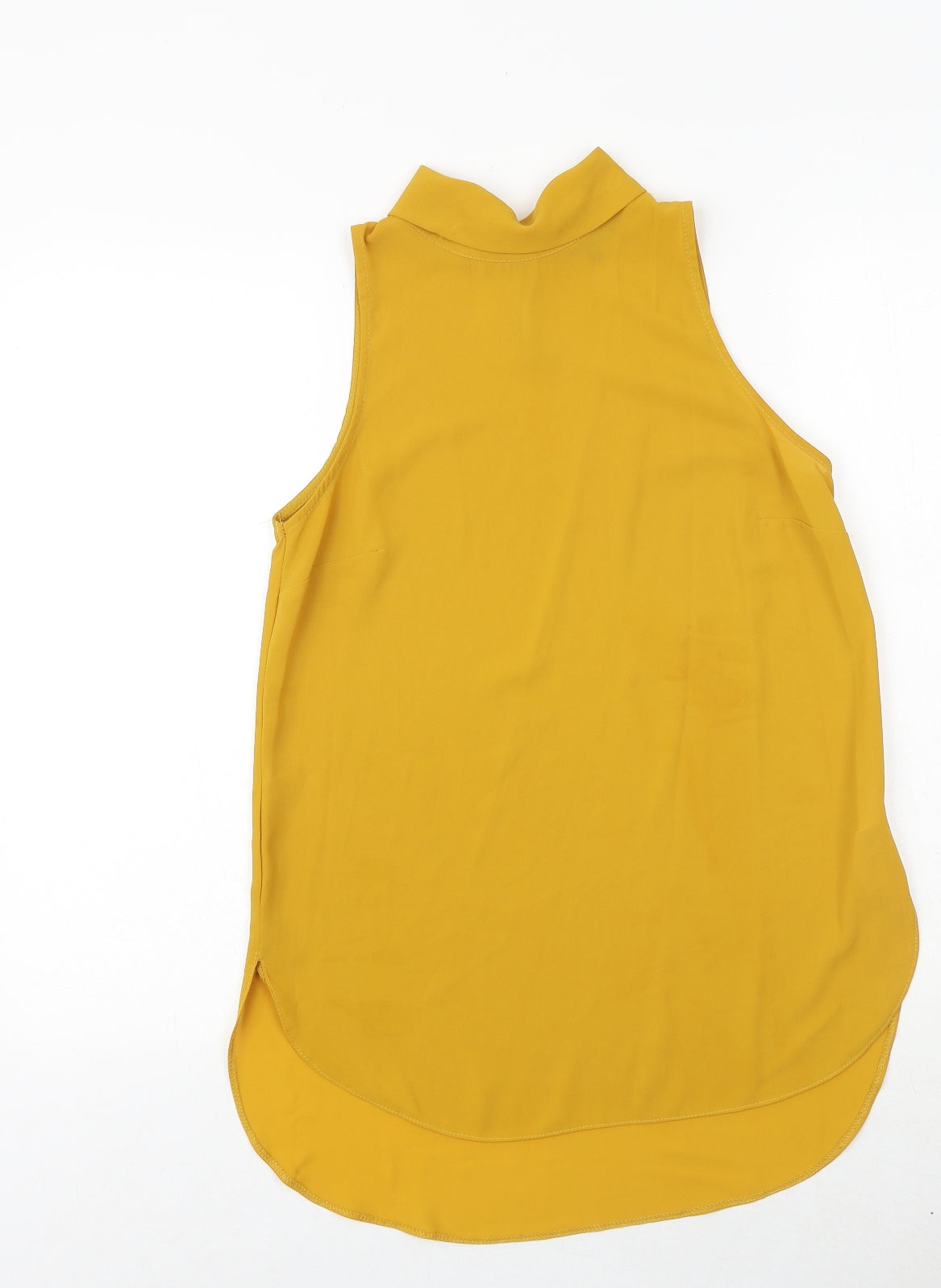 Womens UK Size 8 New Look Yellow Basic Tank