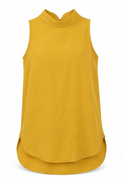 Womens UK Size 8 New Look Yellow Basic Tank