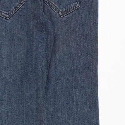 ASOS Womens Blue Cotton Straight Jeans Size 28 in Regular Zip