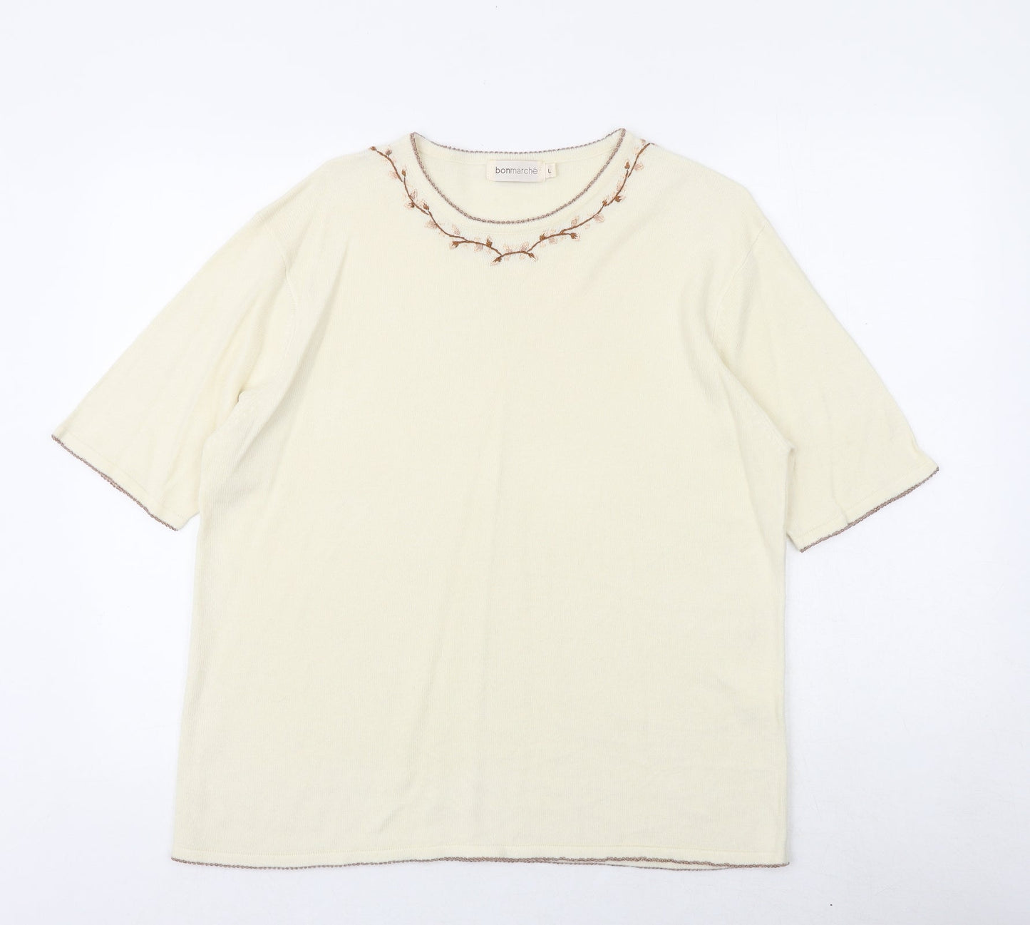 Womens UK Size XL Bonmarché Ivory Pullover Jumper