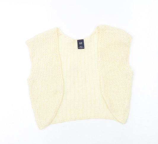 Gap Womens Ivory V-Neck Nylon Vest Jumper Size XS