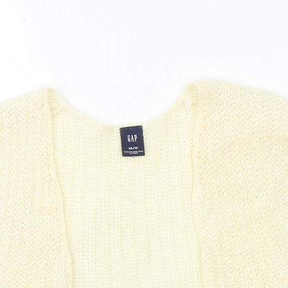 Gap Womens Ivory V-Neck Nylon Vest Jumper Size XS