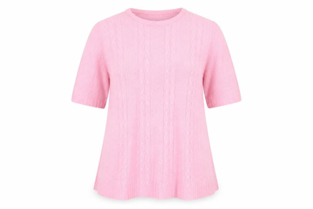 Womens UK Size 14 EWM Pink Basic T-Shirt