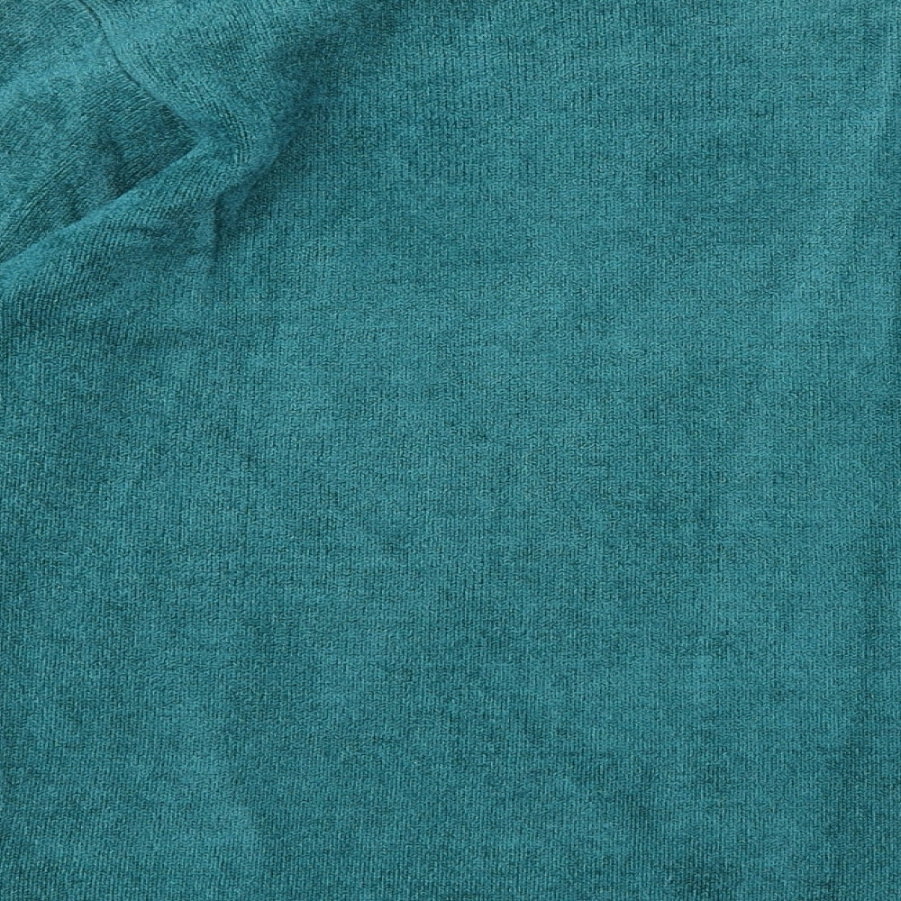 Avant Garde Womens Green Round Neck Acrylic Pullover Jumper Size S - Padded shoulders