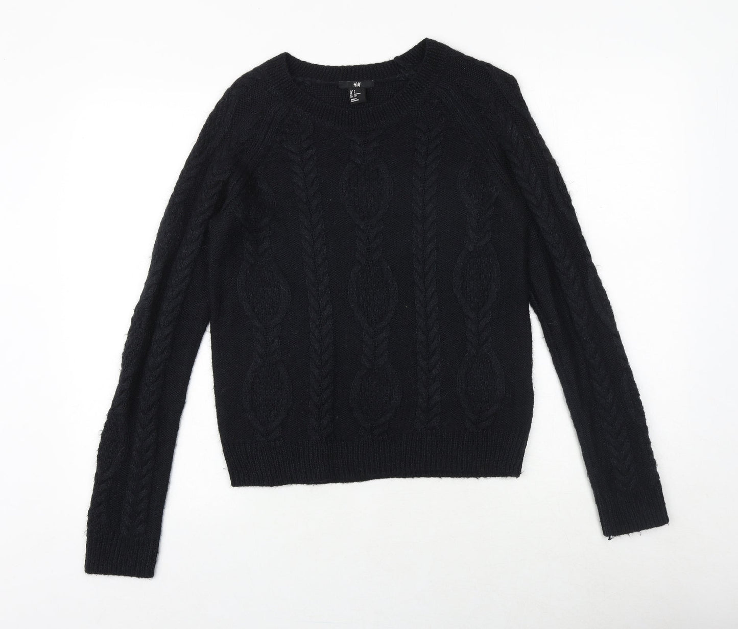 Womens UK Size S H&M Black Pullover Jumper
