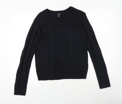 Womens UK Size S H&M Black Pullover Jumper