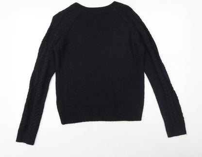 Womens UK Size S H&M Black Pullover Jumper