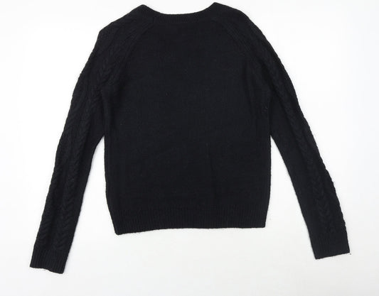 Womens UK Size S H&M Black Pullover Jumper
