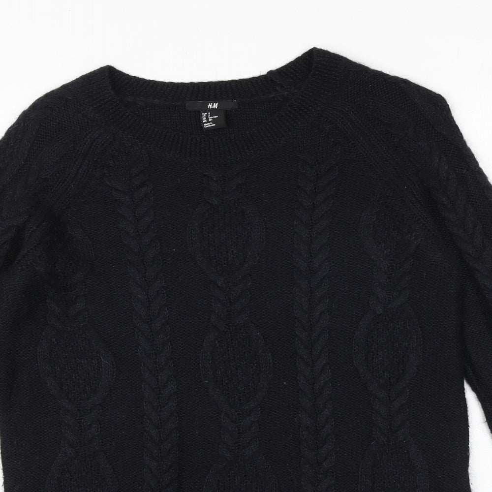 Womens UK Size S H&M Black Pullover Jumper