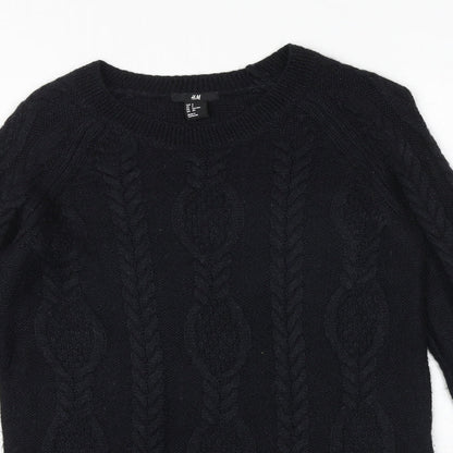 Womens UK Size S H&M Black Pullover Jumper