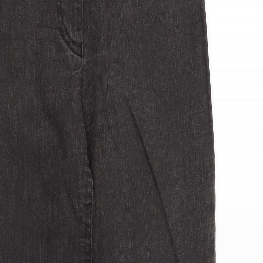 Gerry Weber Womens Grey Cotton Straight Jeans Size 28 in Regular Zip