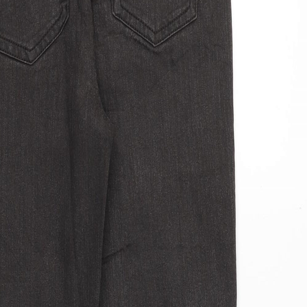 Gerry Weber Womens Grey Cotton Straight Jeans Size 28 in Regular Zip