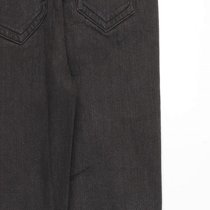 Gerry Weber Womens Grey Cotton Straight Jeans Size 28 in Regular Zip