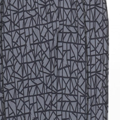mamas & papas Womens Grey Geometric Polyester Jogger Leggings Size 35 in