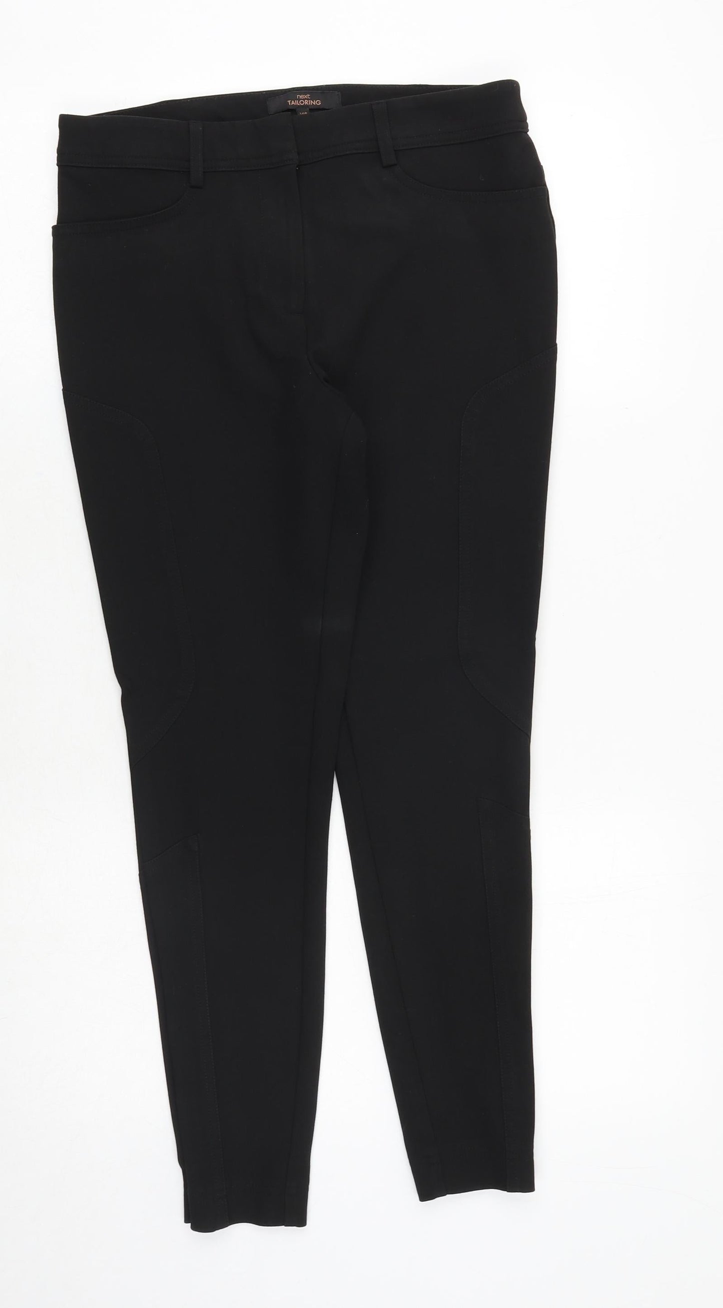 Womens UK Size 10 NEXT Regular Fit Dress Pants Black Trousers