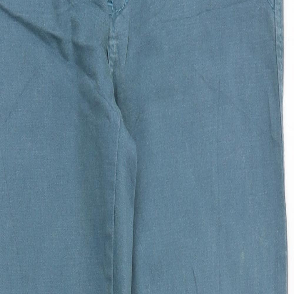 Emporium Womens Blue Cotton Straight Jeans Size 28 in Regular Zip
