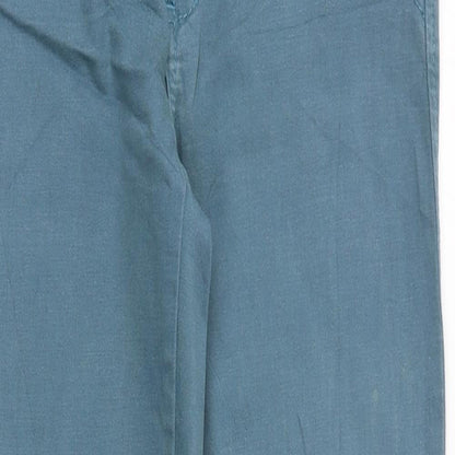 Emporium Womens Blue Cotton Straight Jeans Size 28 in Regular Zip