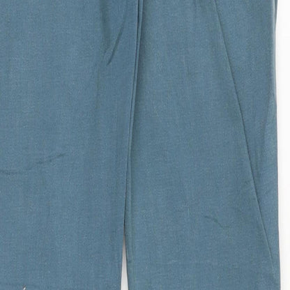 Emporium Womens Blue Cotton Straight Jeans Size 28 in Regular Zip