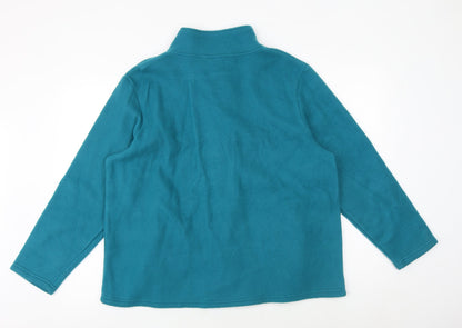 Anna De Lancay Womens Blue Polyester Full Zip Sweatshirt Size L Zip