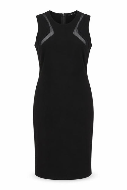 TFNC Womens Black Polyester A-Line Size L Round Neck Zip
