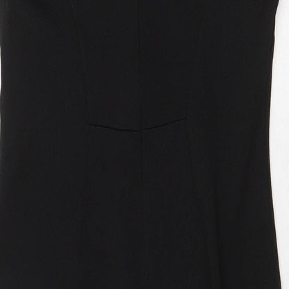 TFNC Womens Black Polyester A-Line Size L Round Neck Zip