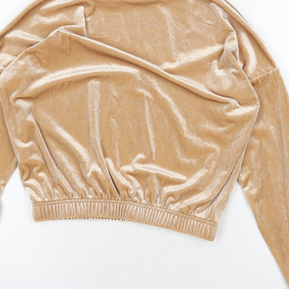 New Look Womens Beige Polyester Pullover Sweatshirt Size 6 Pullover