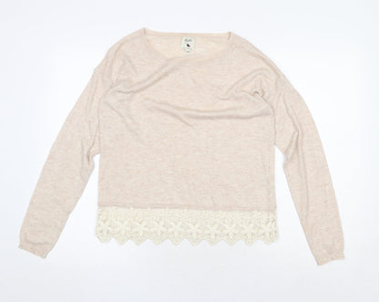 Womens UK Size M Yumi Pink Pullover Jumper