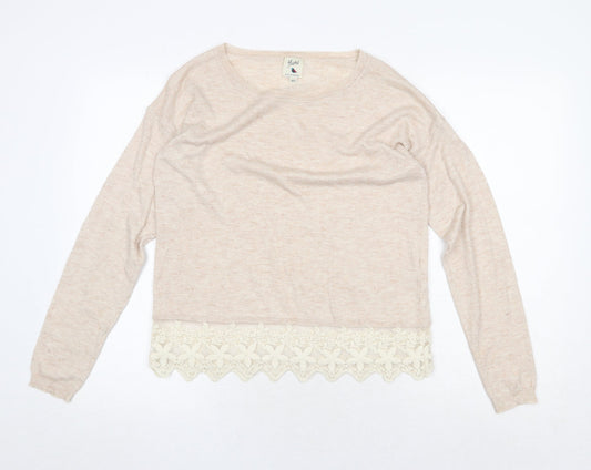 Womens UK Size M Yumi Pink Pullover Jumper