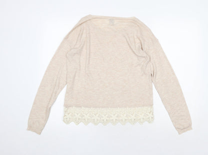 Womens UK Size M Yumi Pink Pullover Jumper