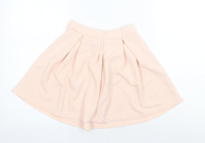 Boohoo Womens Pink Polyester Tulip Skirt Size 6