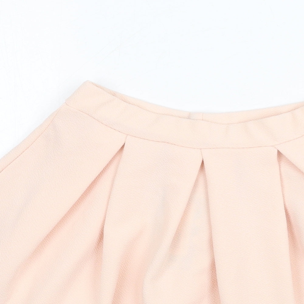 Boohoo Womens Pink Polyester Tulip Skirt Size 6