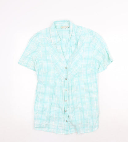 Womens UK Size 14 BHS Green Basic Button-Up