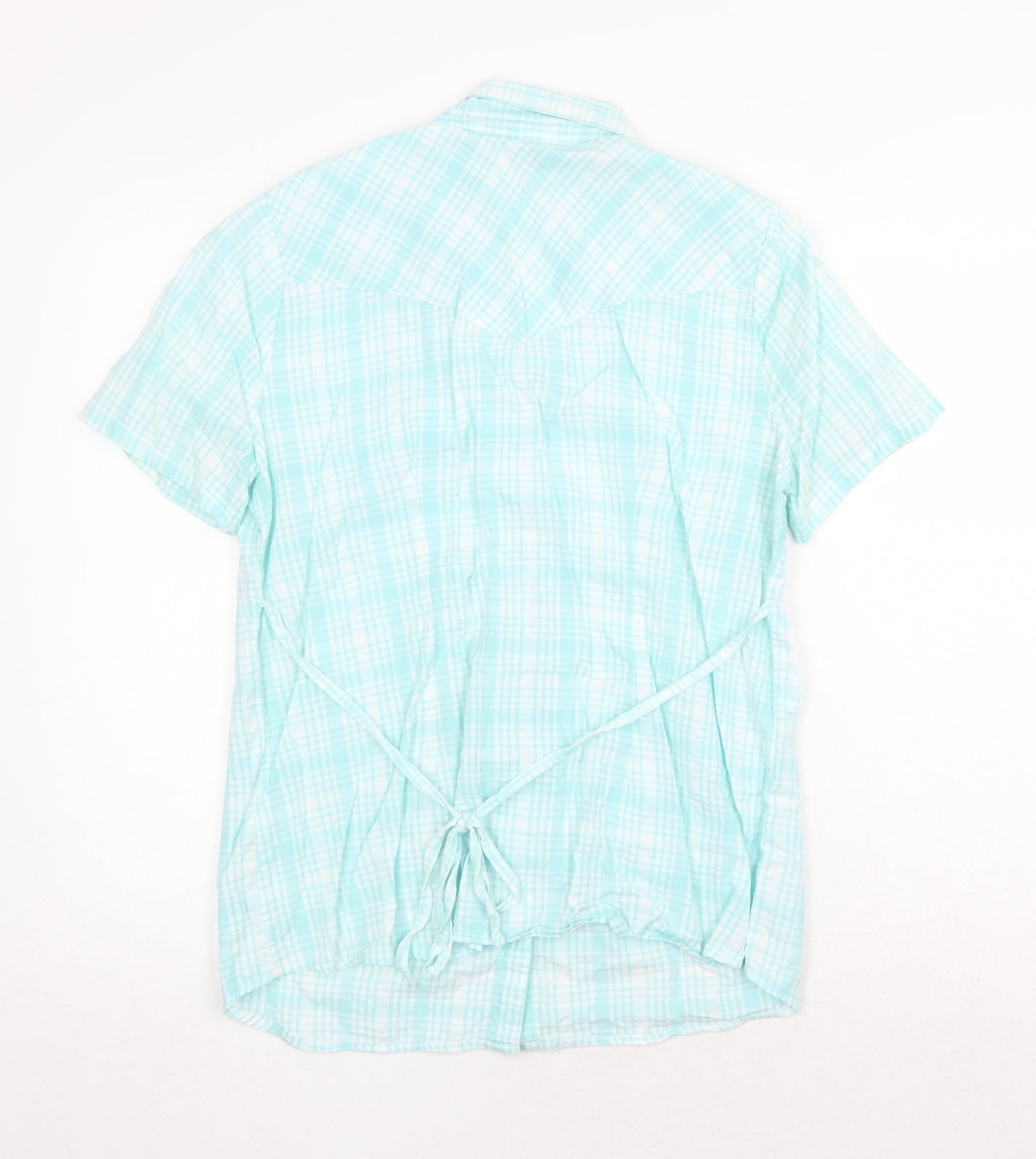 Womens UK Size 14 BHS Green Basic Button-Up
