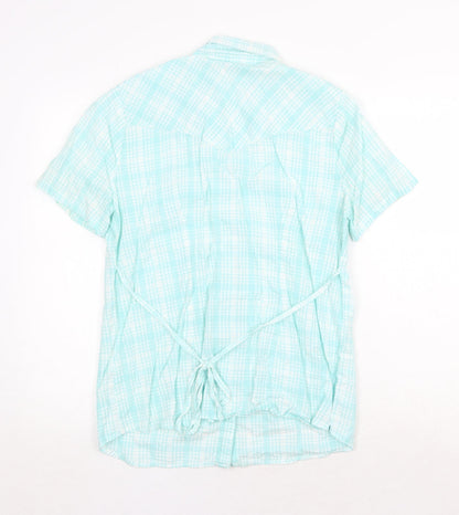 Womens UK Size 14 BHS Green Basic Button-Up