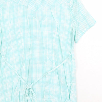 Womens UK Size 14 BHS Green Basic Button-Up