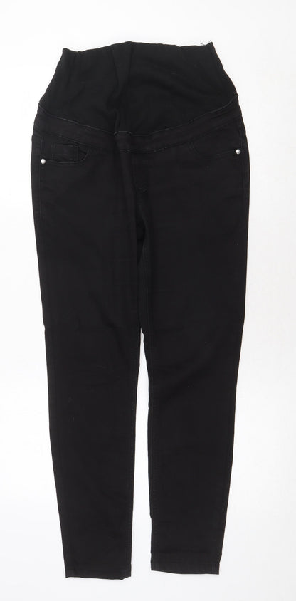 Boohoo Womens Black Cotton Straight Jeans Size 8 Regular