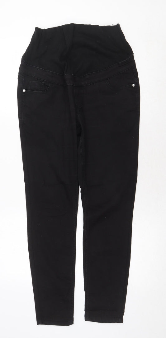 Boohoo Womens Black Cotton Straight Jeans Size 8 Regular